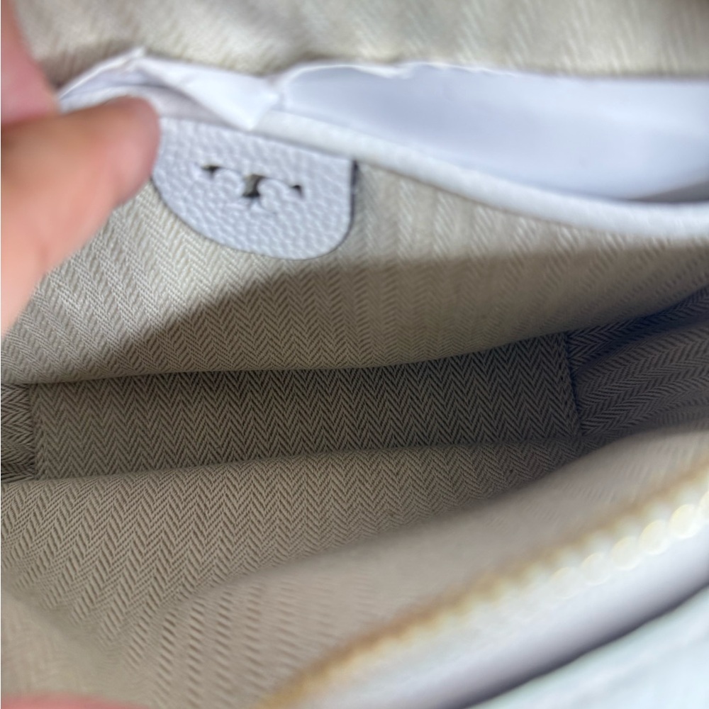 Tory burch white cream Herringbone Patterned Bag - Picture 5 of 10